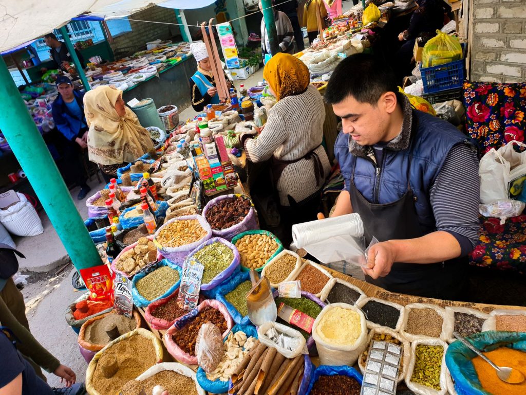Spices section in Osh-bazaar